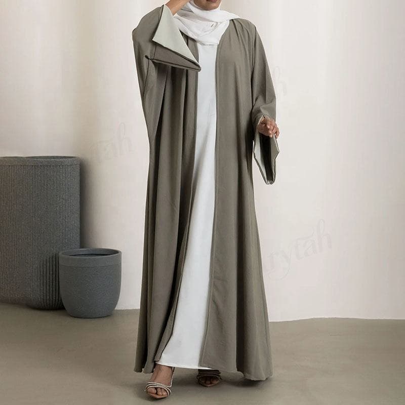 2025 nouveau Style Logo personnalisé femmes musulmanes Abaya Double couleur p...