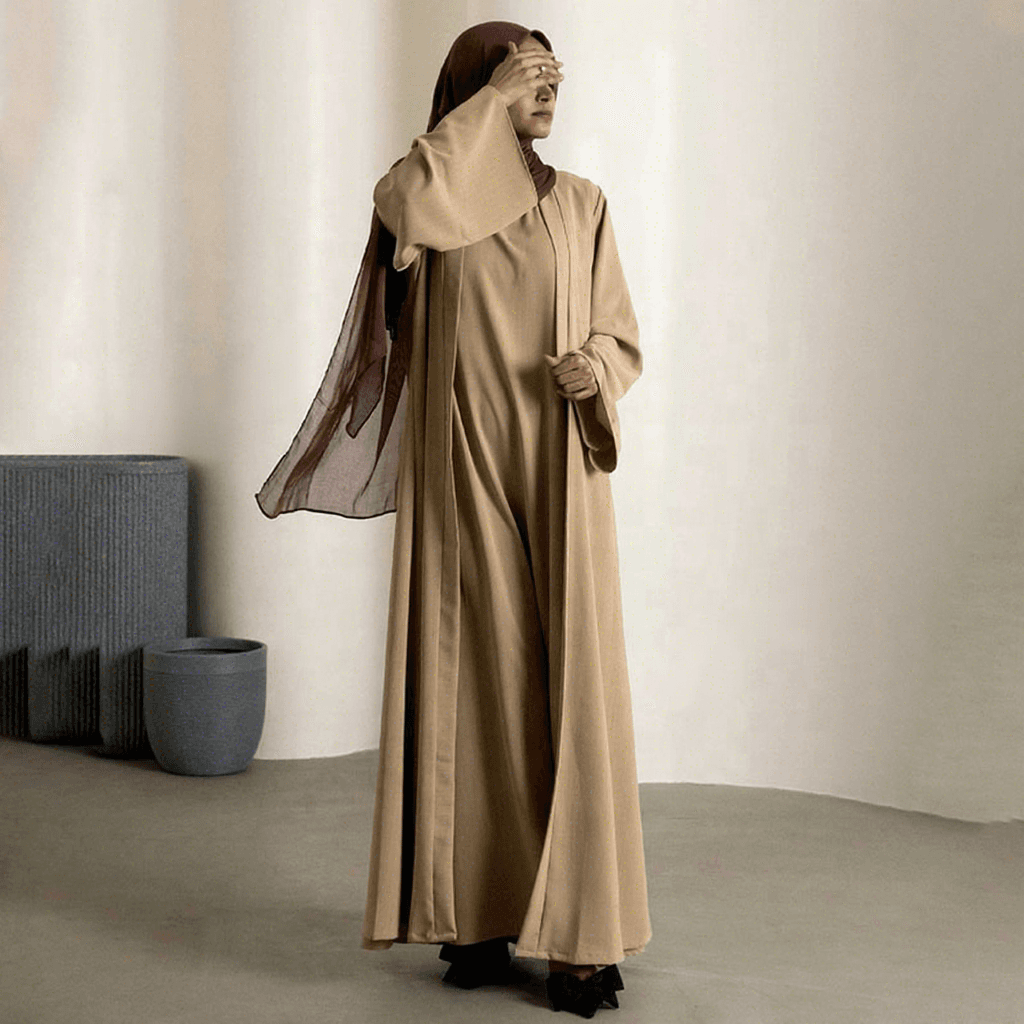 Logo Personnalisé 2025, Nouveauté Abaya Femme Musulmane, Ensemble 2 Pièces Co...