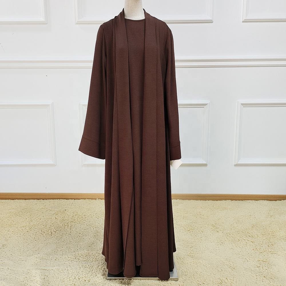 Vêtements islamiques robe de prière longue pour le ramadan hijab couleur unie...