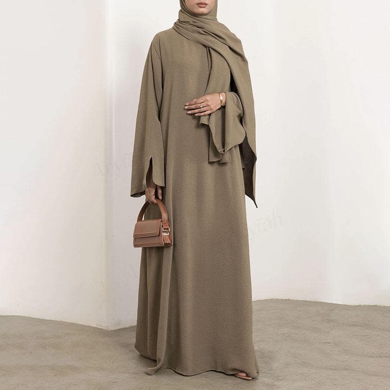 Dernière conception personnalisée femmes modeste Abaya couleur unie nouvelle ...