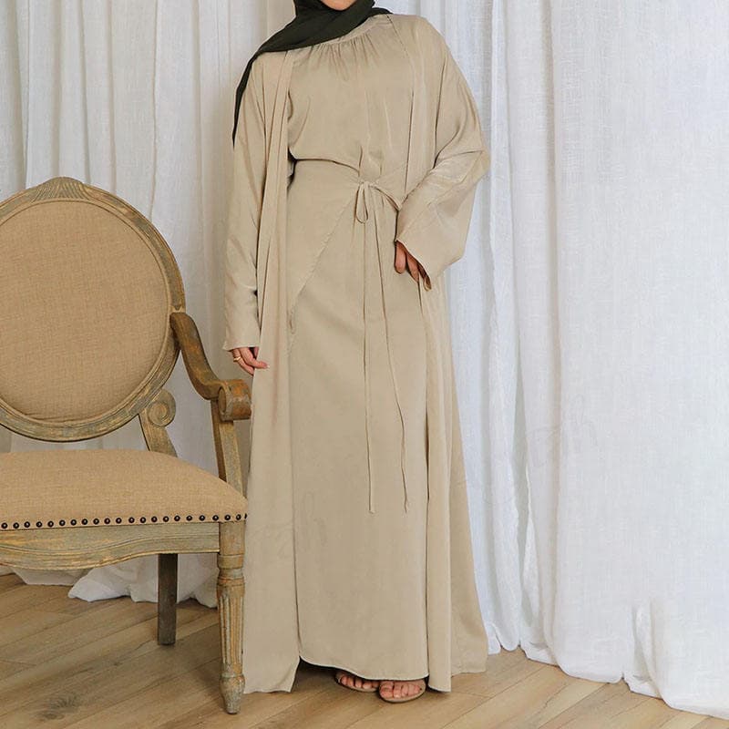 Service d'Échantillons à Faible QMC, Ensemble Robe Abaya Personnalisé pour Fe... - vue alternative
