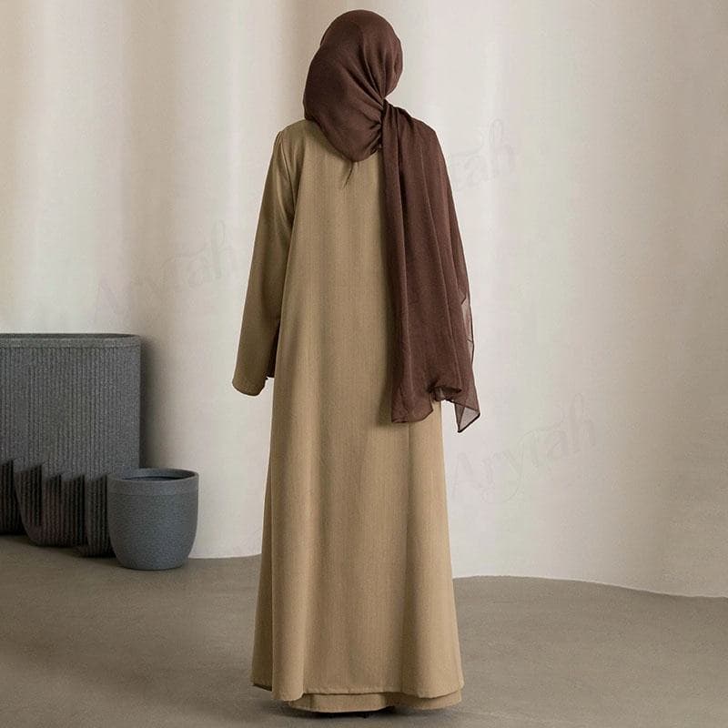 Logo Personnalisé 2025, Nouveauté Abaya Femme Musulmane, Ensemble 2 Pièces Co... - vue alternative