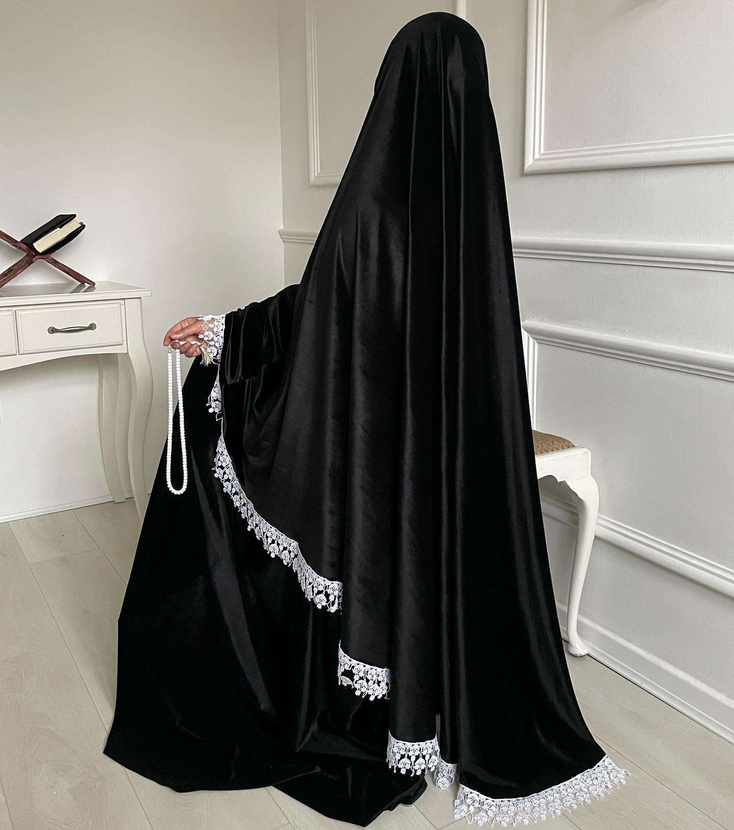 Ensemble de Prière Hijab Premium Robe Abaya en Velours pour l'Aïd Ramadan ave... - vue alternative