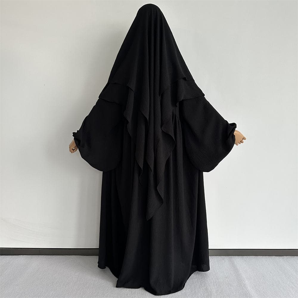 Robe de Prière 2 Pièces Aïd Ramadan Vêtements Islamiques Musulmans Khimar Niq... - vue alternative