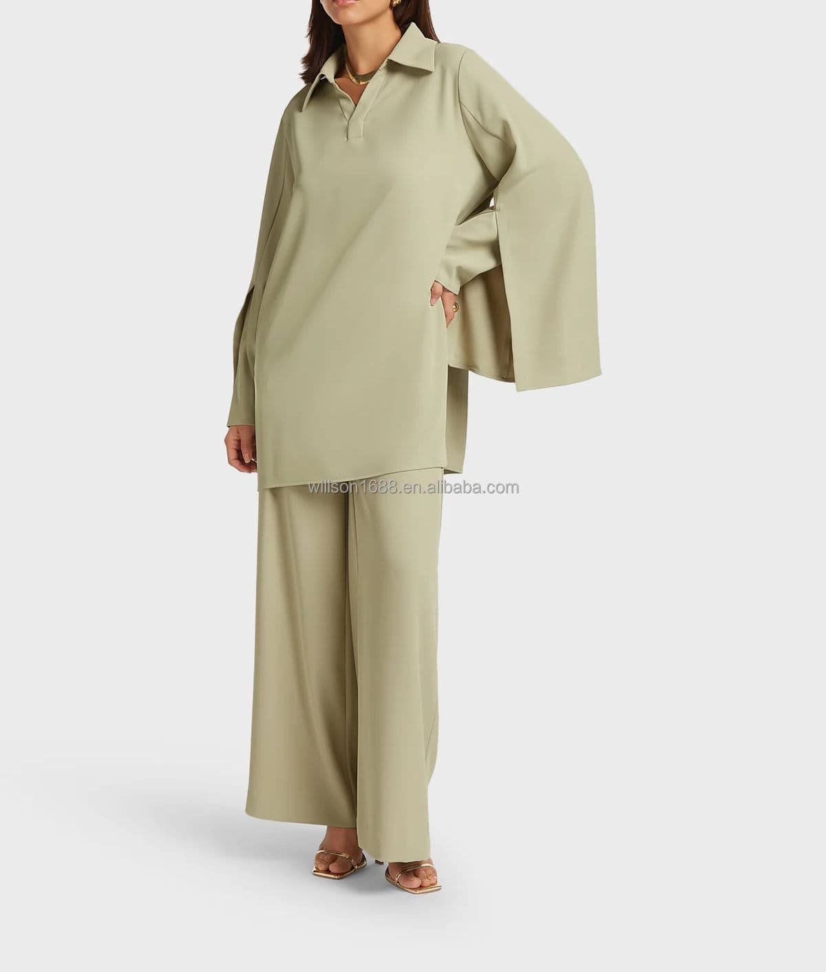 Ensemble Modeste Willson 2026 pour Femme Musulmane Blouse à Manches Doubles C... - vue alternative