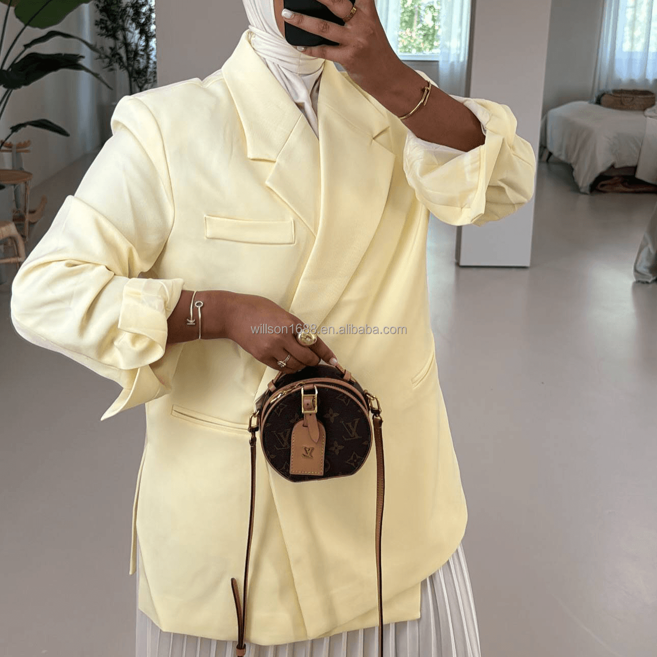 Blazer Décontracté pour Femmes Musulmanes, Belle Coupe Ample au Style Intempo... - vue alternative