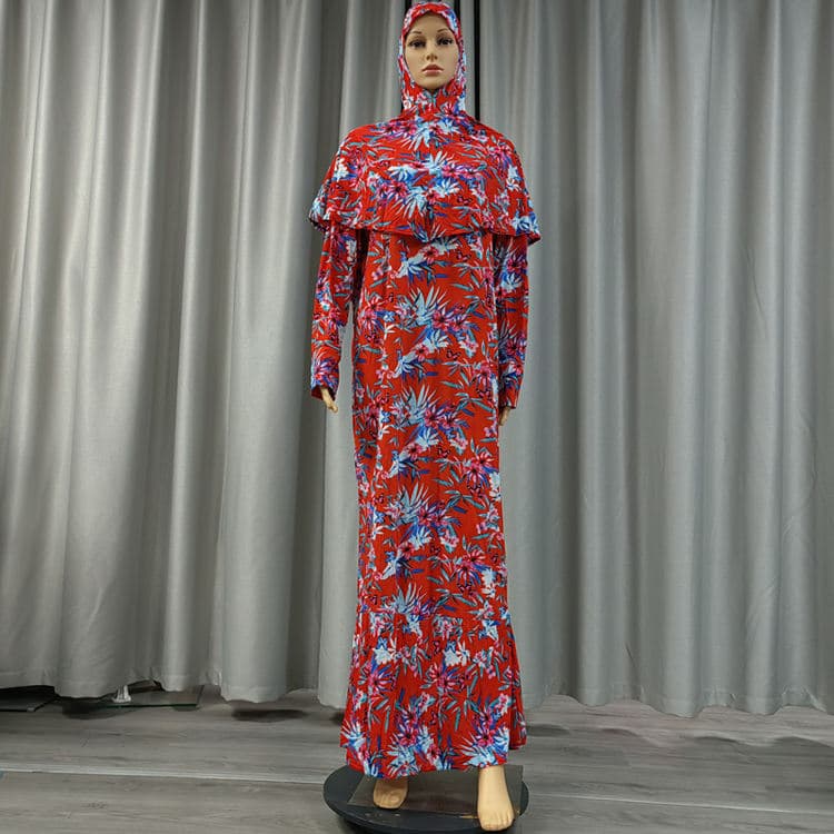 Robe longue à manches longues pour femmes, vêtement de prière musulmane, modè... - Vue 3 | Yelira