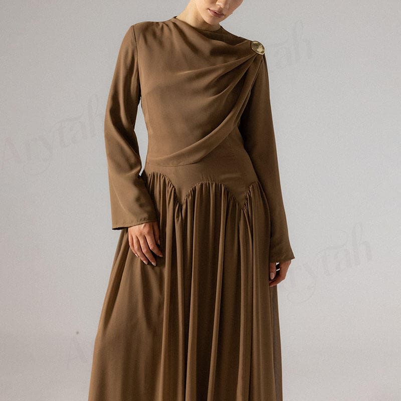 Nouvelle Robe Longue Musulmane sur Mesure pour Femme, Haute Qualité, Couleur ... - Vue 3 | Yelira