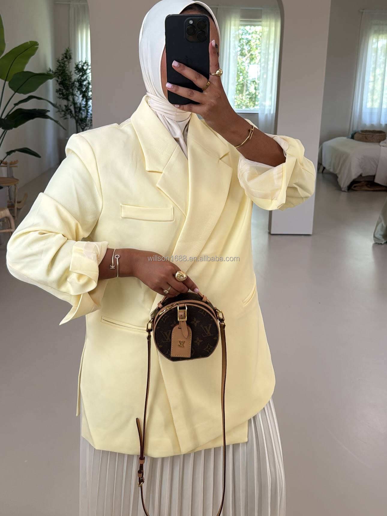 Blazer Décontracté pour Femmes Musulmanes, Belle Coupe Ample au Style Intempo... - Vue 3 | Yelira