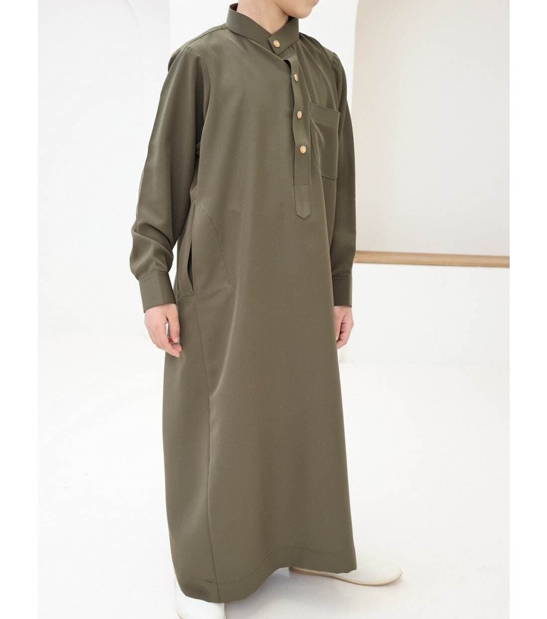 Garçons Enfants Qamis Haute Qualité Islamique Musulman Enfants Marocain Qamis... - Vue 3 | Yelira