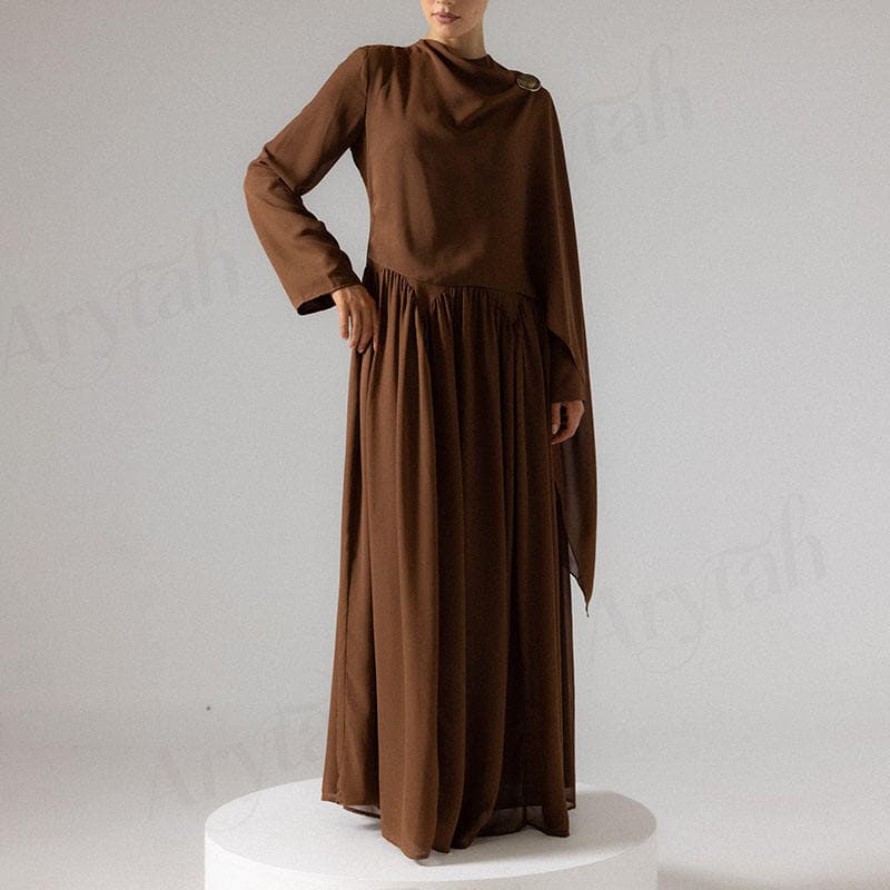 Nouvelle Robe Longue Musulmane sur Mesure pour Femme, Haute Qualité, Couleur ... - Vue 4 | Yelira