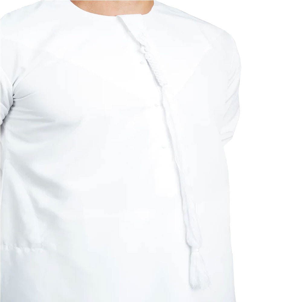 Qamis Homme Moderne Style Koweïtien Couleur Unie Grande Taille Vêtement Islam... - Vue 4 | Yelira