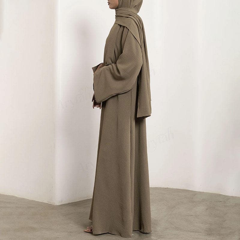 Dernière conception personnalisée femmes modeste Abaya couleur unie nouvelle ... - Vue 3 | Yelira