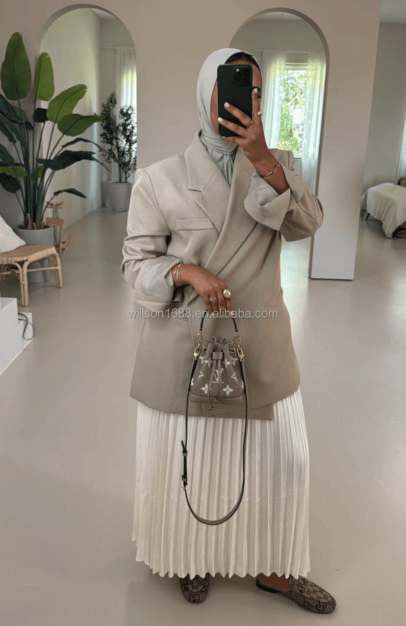 Blazer Décontracté pour Femmes Musulmanes, Belle Coupe Ample au Style Intempo... - Vue 5 | Yelira