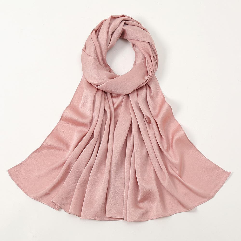 Écharpes et châles traditionnels, foulards en satin de soie tendance, hijab m... - Vue 5 | Yelira