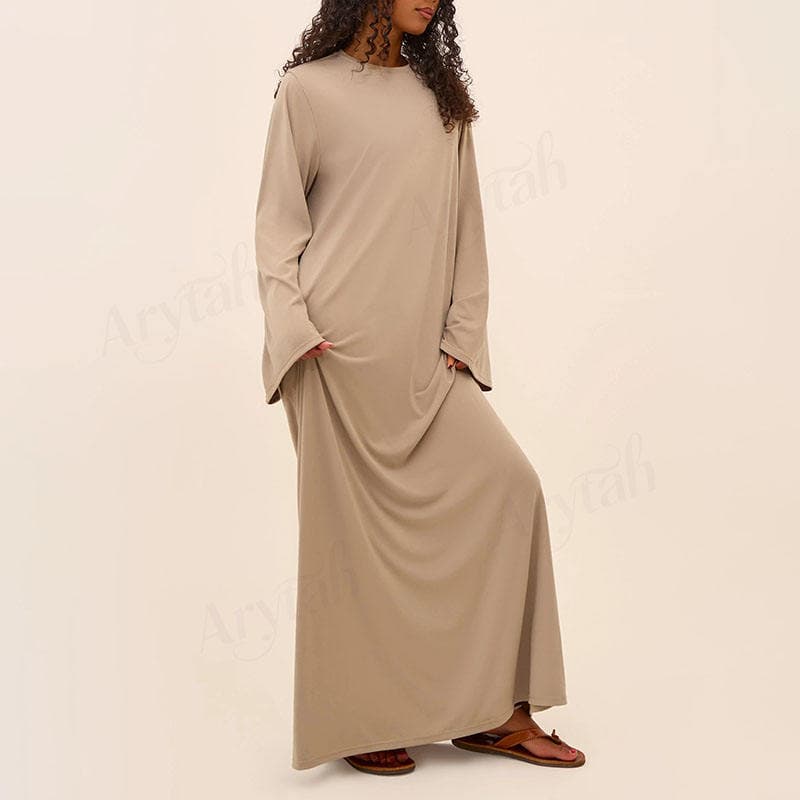 Design personnalisé de haute qualité Jersey Abaya Robes pour femmes musulmane... - Vue 5 | Yelira