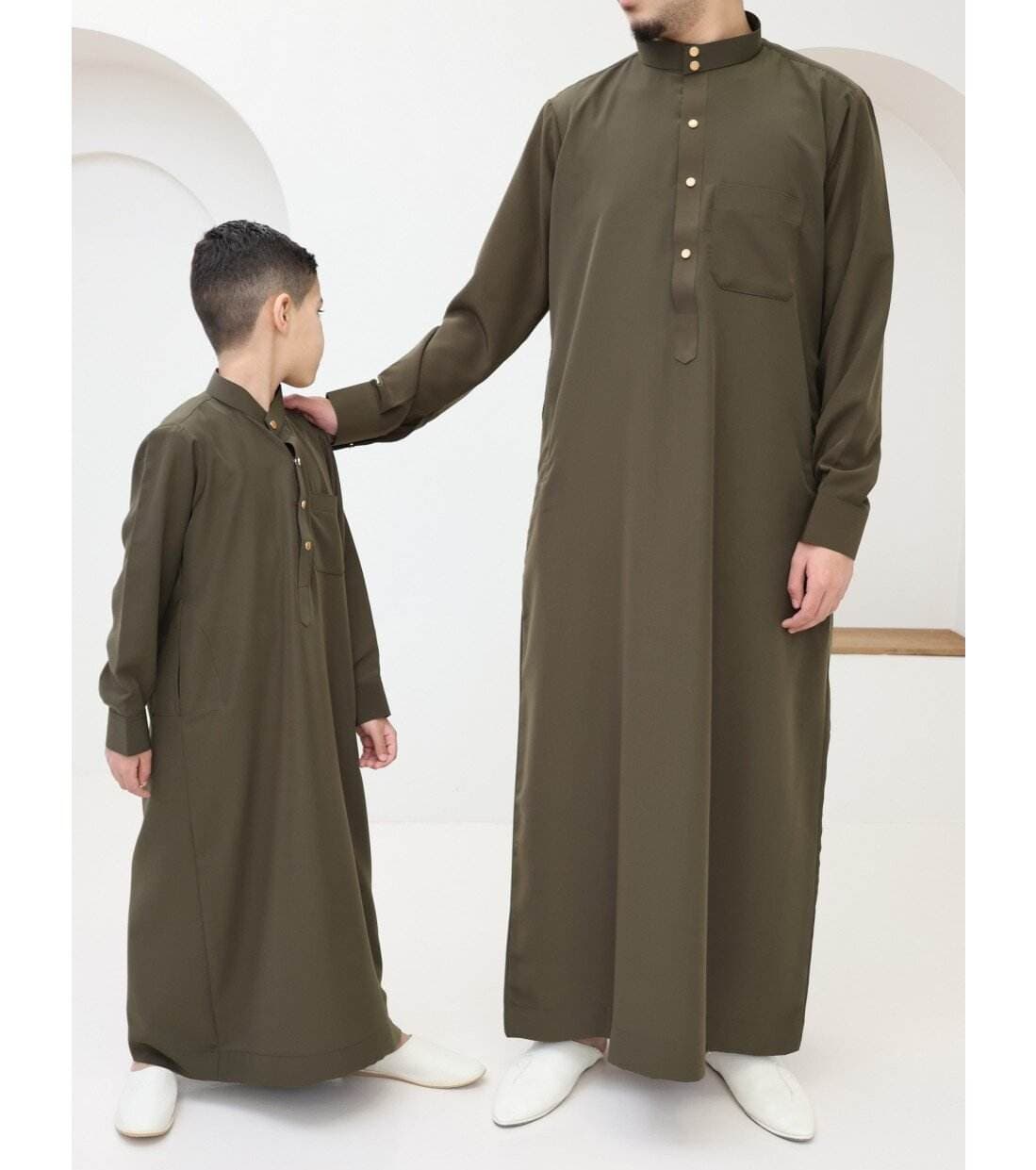 Garçons Enfants Qamis Haute Qualité Islamique Musulman Enfants Marocain Qamis... - Vue 5 | Yelira