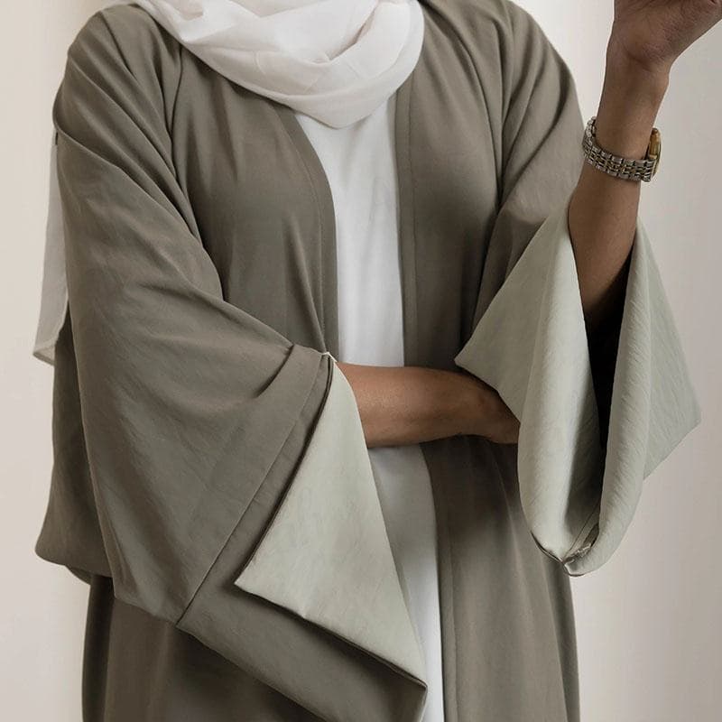 2025 nouveau Style Logo personnalisé femmes musulmanes Abaya Double couleur p... - vue alternative