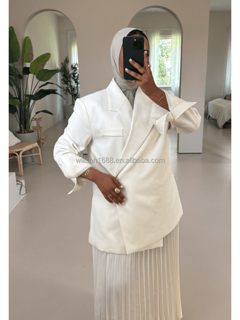 Blazer Décontracté pour Femmes Musulmanes, Belle Coupe Ample au Style Intempo... - Vue 6 | Yelira