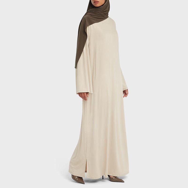 Robe Musulmane Femme Nouveau Design Personnalisé 2025 en Tissu Jersey Respira... - vue alternative