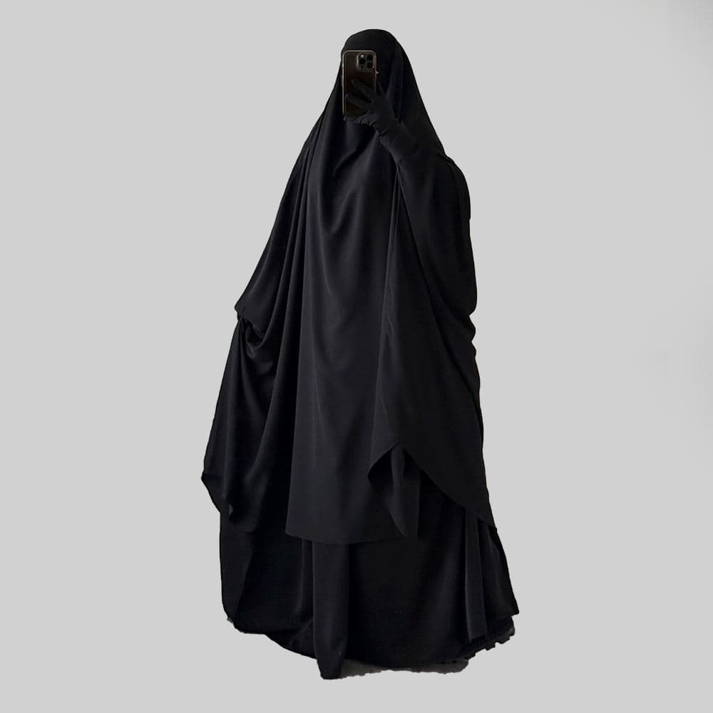 Jilbab Nida 2 Pièces sur Mesure avec Niqab et Jupe Longue, Ensemble de Prière... - Vue 6 | Yelira
