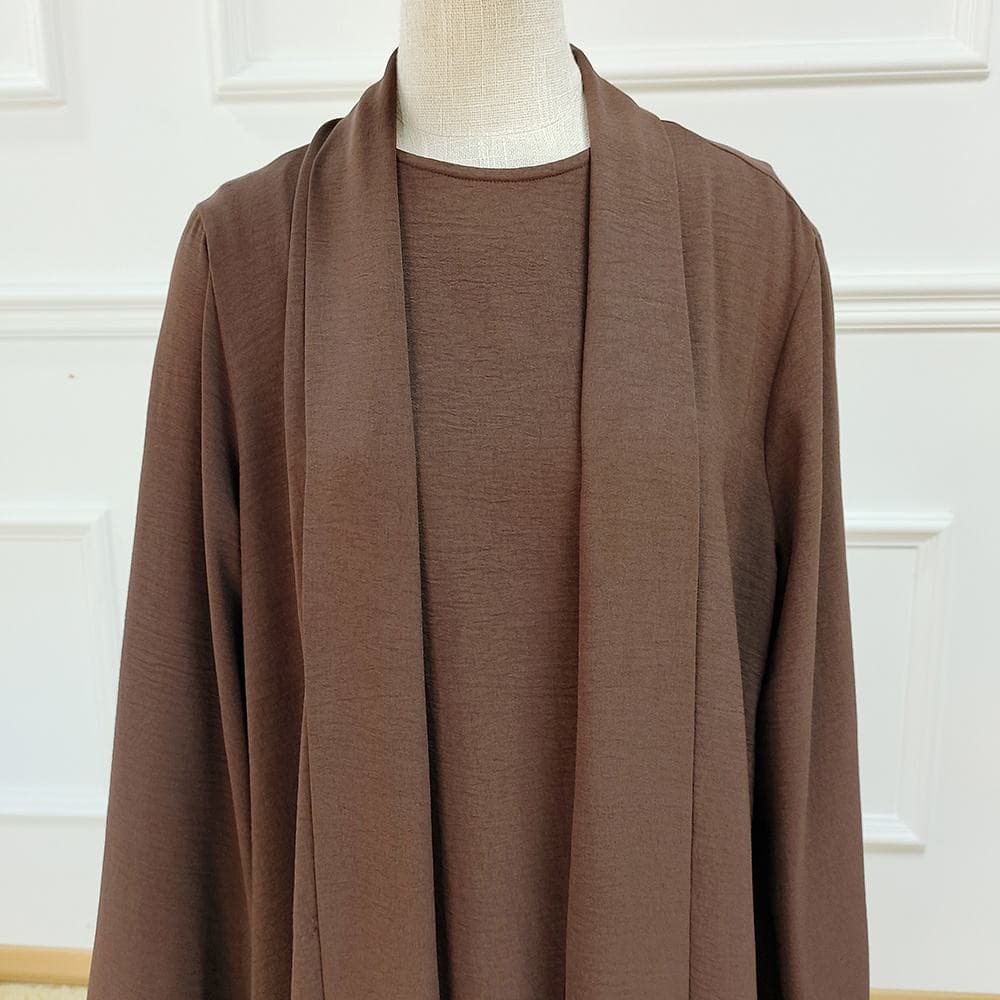 Vêtements islamiques robe de prière longue pour le ramadan hijab couleur unie... - Vue 6 | Yelira