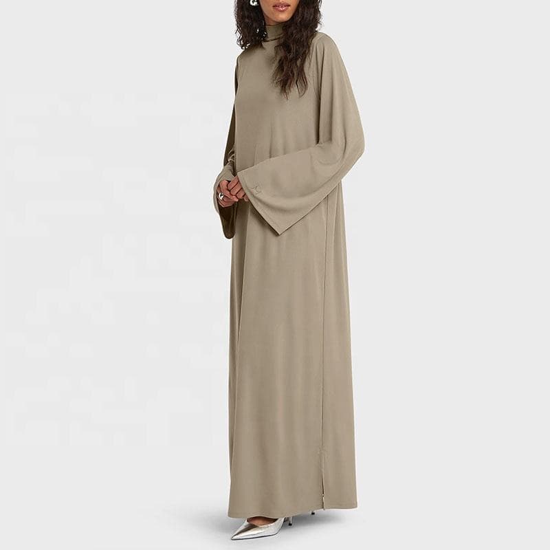 Robe Maxi en Jersey pour Femmes Musulmanes, Longueur Totale, Couleur Unie, Co... - vue alternative