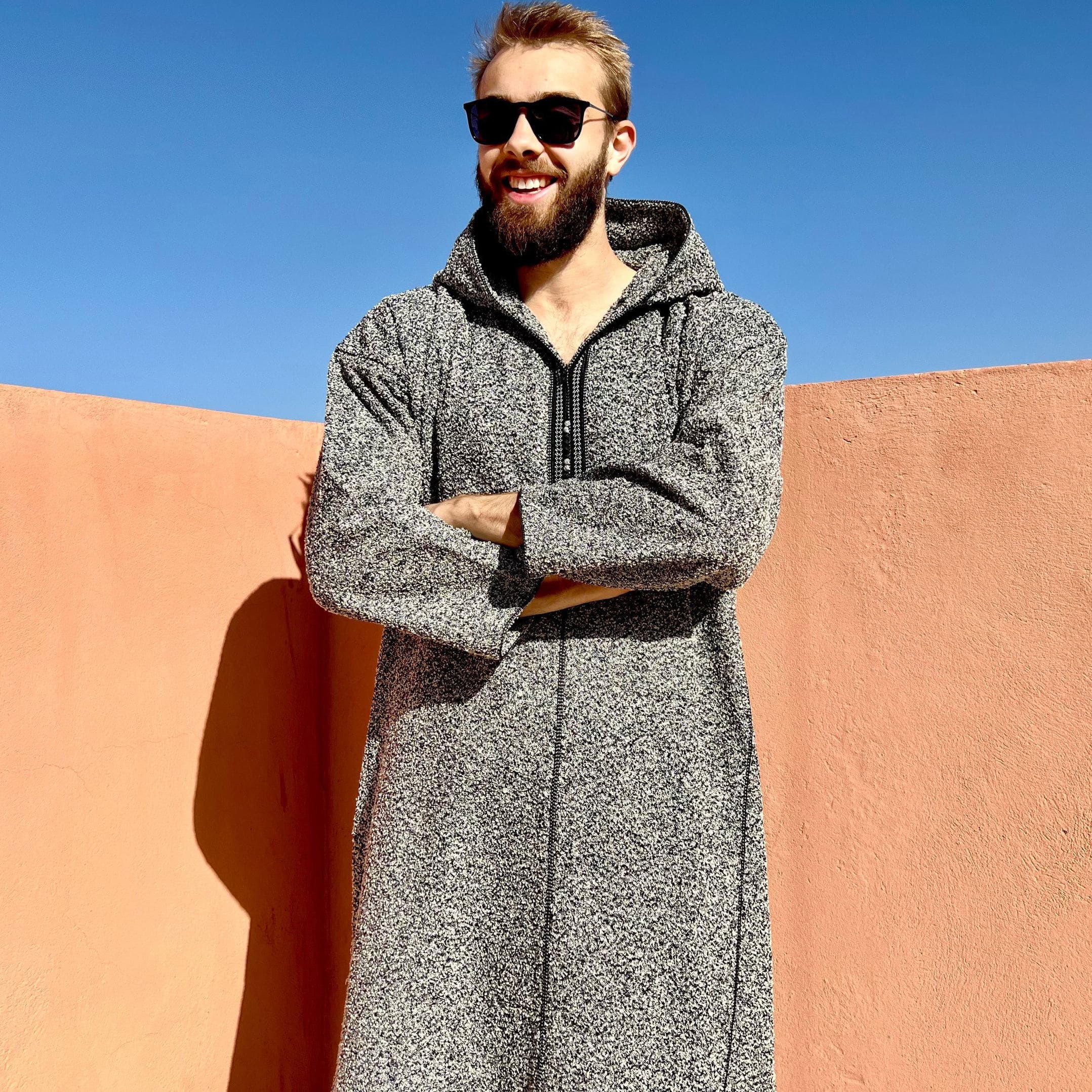 Djellaba Caftan Marocain Traditionnel pour Homme en Polyester Durable - Vue 6 | Yelira