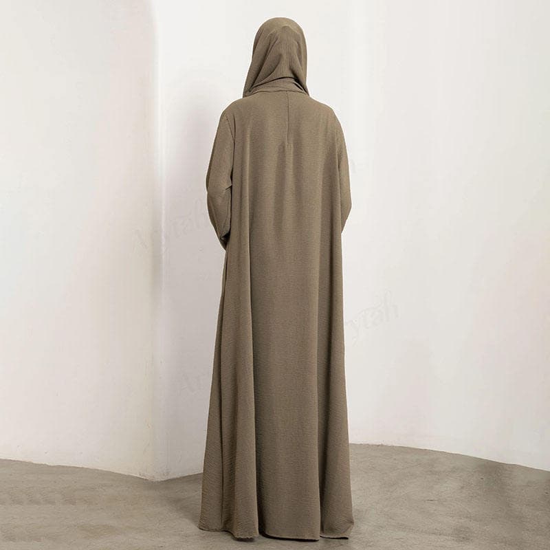 Dernière conception personnalisée femmes modeste Abaya couleur unie nouvelle ... - Vue 5 | Yelira