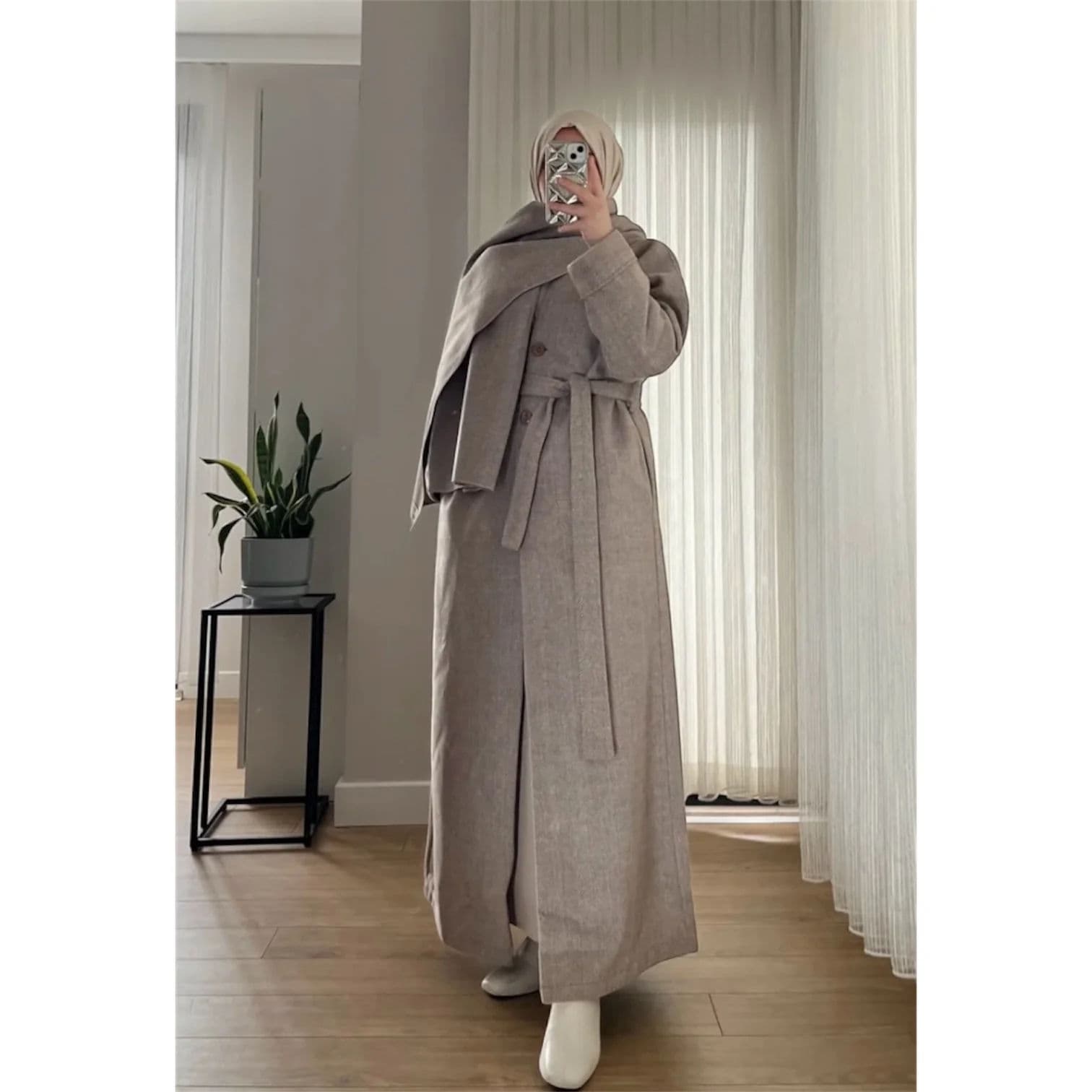 Manteau Abaya Personnalisable de Dernière Conception pour Femmes Musulmanes, ... - Vue 3 | Yelira