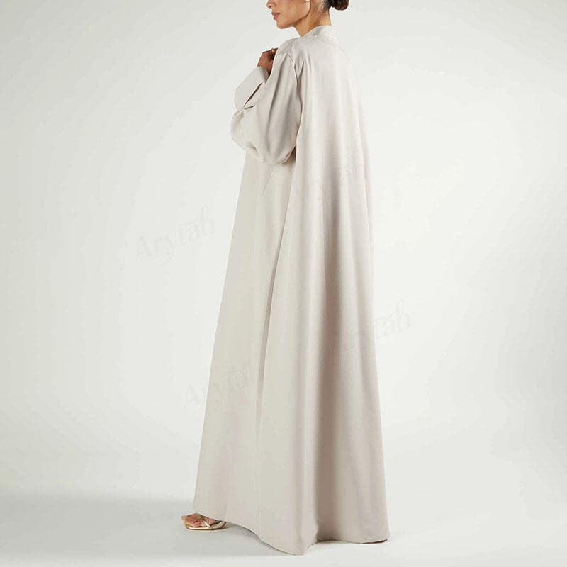Nouvelle Abaya Kimono Musulmane Personnalisée 2026 pour Femmes Couleur Unie L... - Vue 3 | Yelira