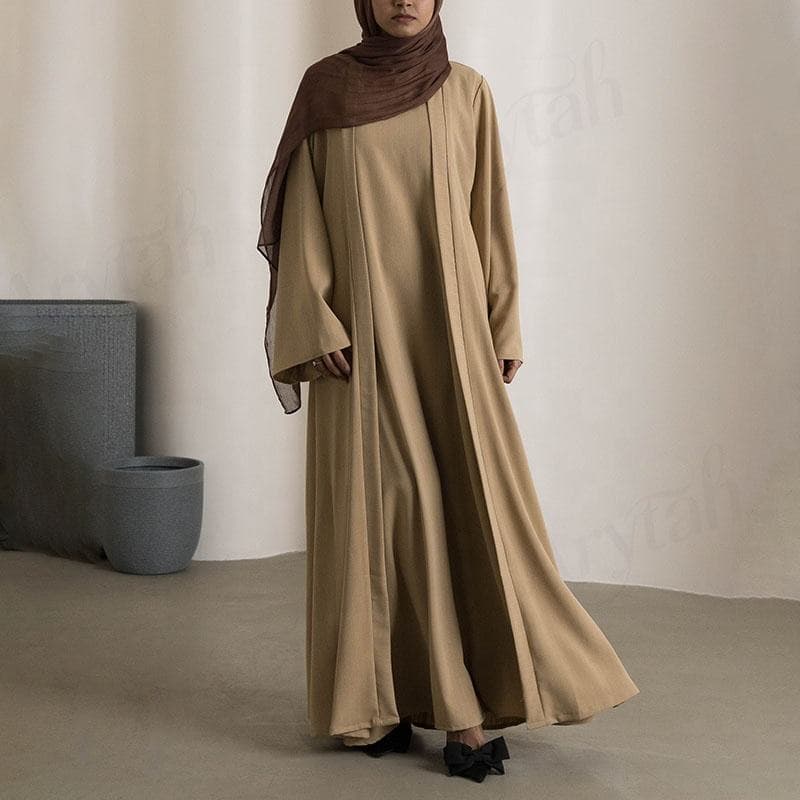 Logo Personnalisé 2025, Nouveauté Abaya Femme Musulmane, Ensemble 2 Pièces Co... - Vue 4 | Yelira