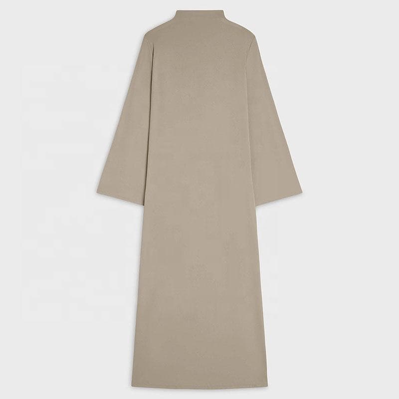 Robe Maxi en Jersey pour Femmes Musulmanes, Longueur Totale, Couleur Unie, Co... - Vue 3 | Yelira