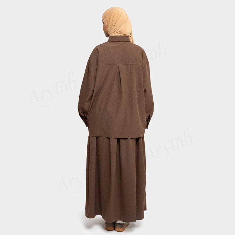 Nouvel Ensemble Tendance Musulman 2 Pièces pour Femme en Tissu Premium Person... - Vue 3 | Yelira