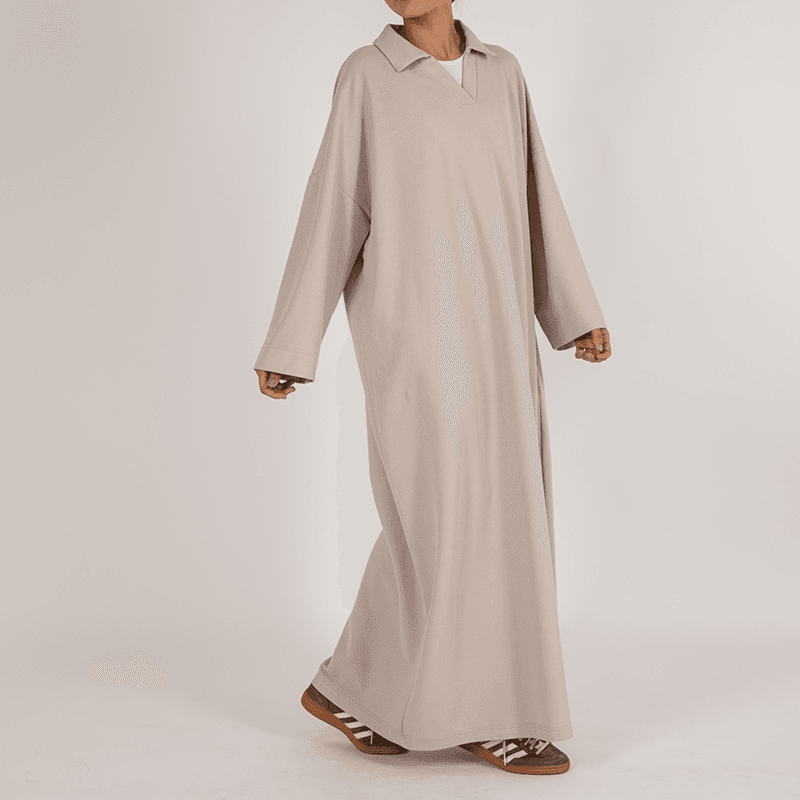 Robe Longue Maxi Modeste de Conception Personnalisée pour Femmes Musulmanes C... - Vue 3 | Yelira