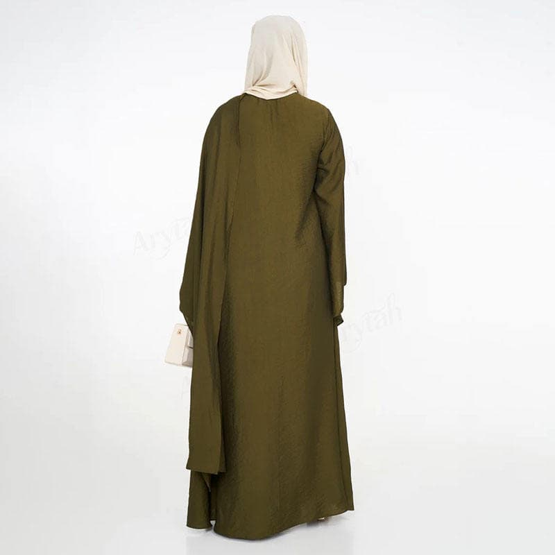 Ensemble coordonné pour femmes musulmanes tendance 2026, tissu crêpe de quali... - Vue 4 | Yelira