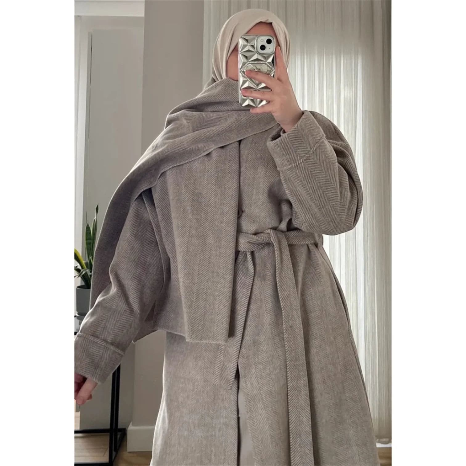 Manteau Abaya Personnalisable de Dernière Conception pour Femmes Musulmanes, ... - Vue 4 | Yelira
