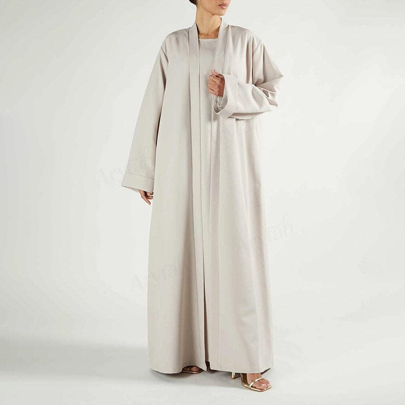 Nouvelle Abaya Kimono Musulmane Personnalisée 2026 pour Femmes Couleur Unie L... - Vue 4 | Yelira