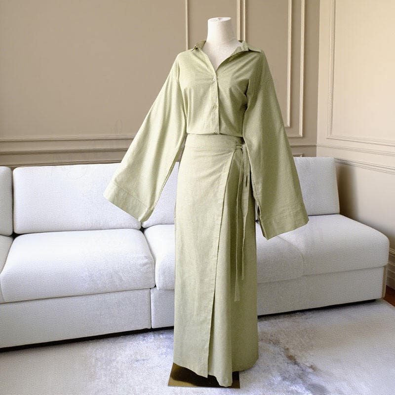 Ensemble Musulman Femme Dernier Modèle Personnalisé Couleur Unie Longueur Tot... - Vue 4 | Yelira