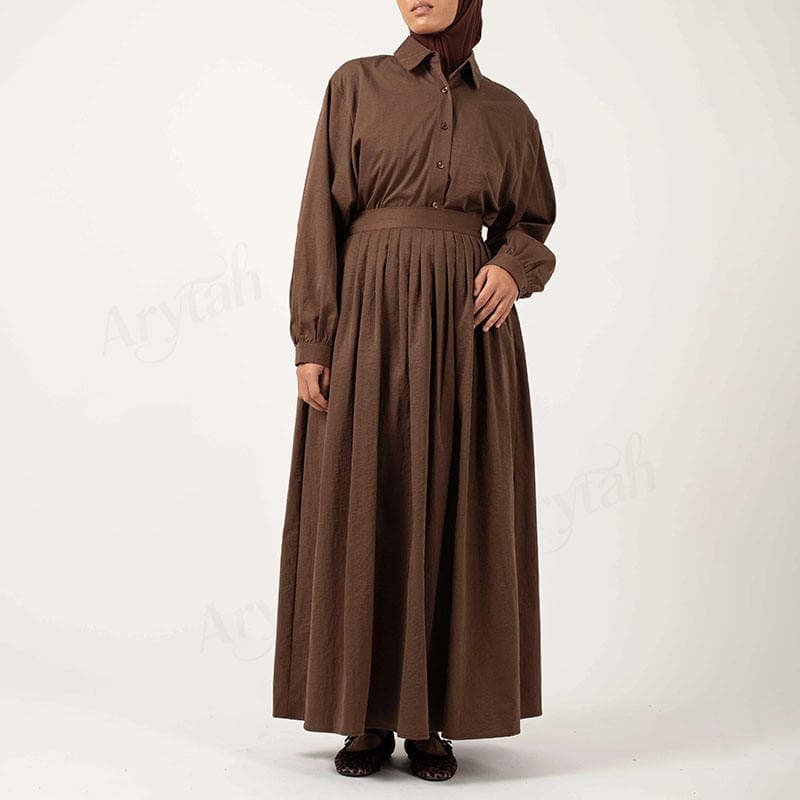 Nouvel Ensemble Tendance Musulman 2 Pièces pour Femme en Tissu Premium Person... - Vue 4 | Yelira