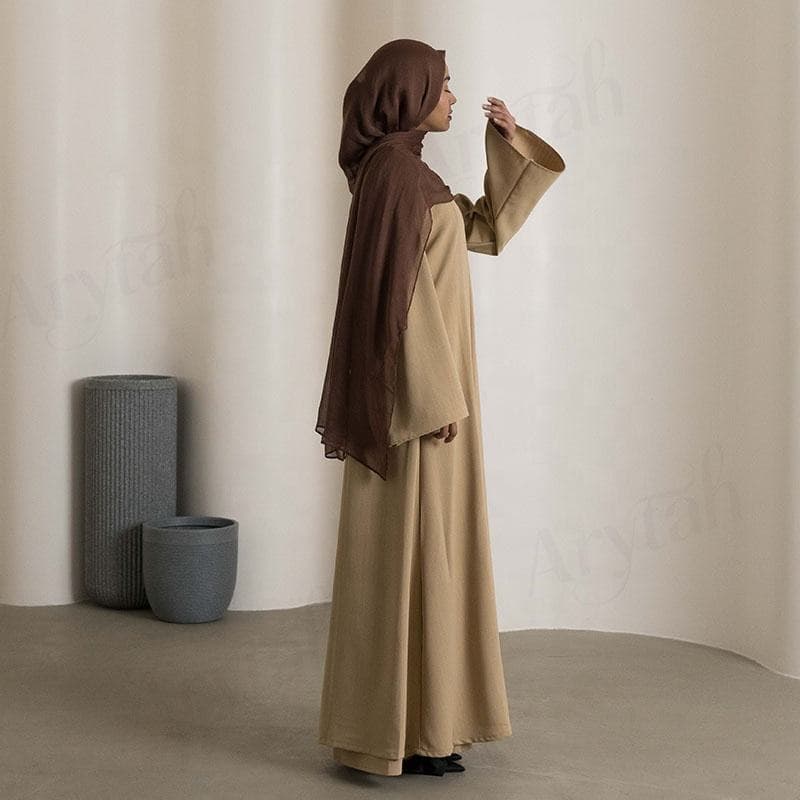 Logo Personnalisé 2025, Nouveauté Abaya Femme Musulmane, Ensemble 2 Pièces Co... - Vue 6 | Yelira