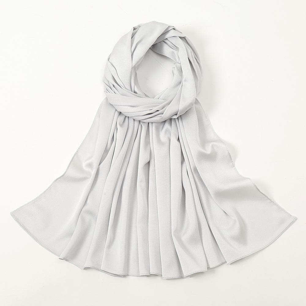 Écharpes et châles traditionnels, foulards en satin de soie tendance, hijab m... - vue alternative